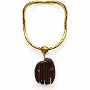 1 - Collier doré pendentif bois patte de chat DOS.webp