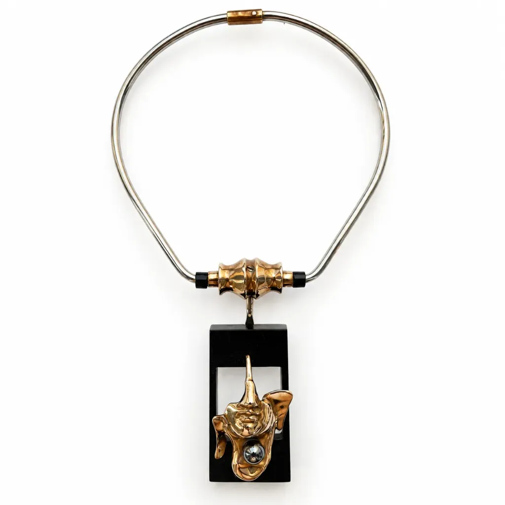 [3 - Collier ébène et perle] J003 - Collier