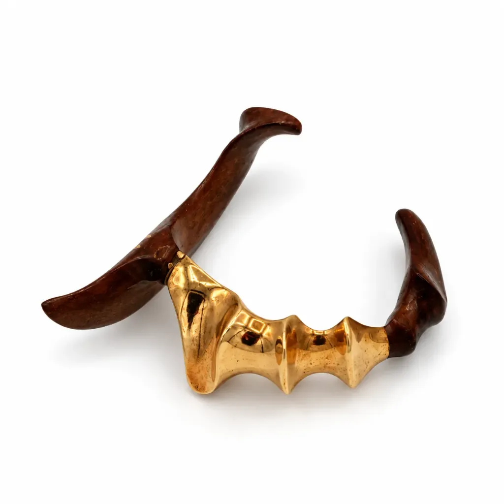 [21 - Mancherre bronze et cocobolo pointe et vis] J021 - Manchette